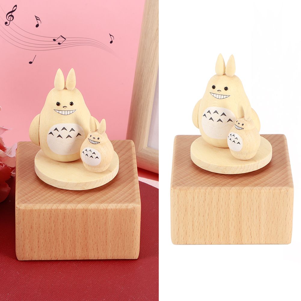 Rotating Animal Musical Box Wooden Music Box Valentine's Day Wedding Gift view 9