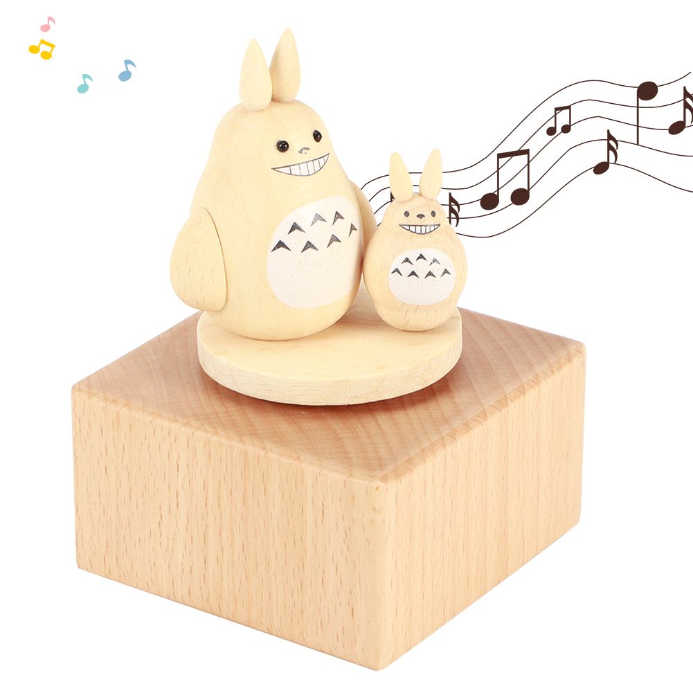 Rotating Animal Musical Box Wooden Music Box Valentine's Day Wedding Gift view 10