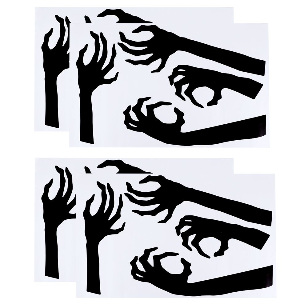 4 Set Horror Halloween Decorative Wall Sticker Decal for Living Room Bedroom — image 1