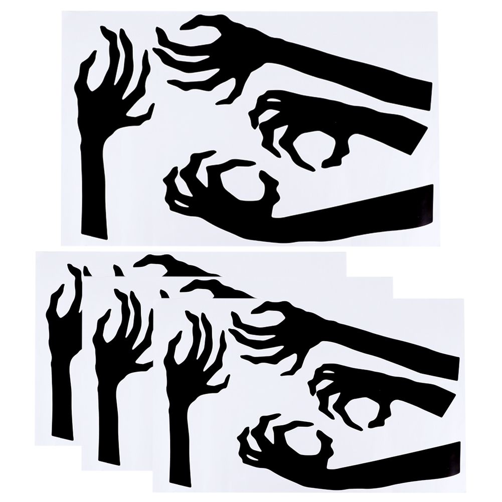 4 Set Horror Halloween Decorative Wall Sticker Decal for Living Room Bedroom view 2