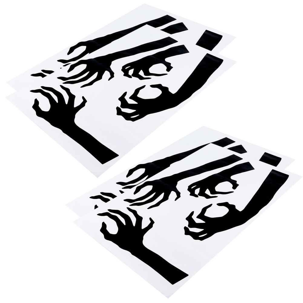 4 Set Horror Halloween Decorative Wall Sticker Decal for Living Room Bedroom view 7