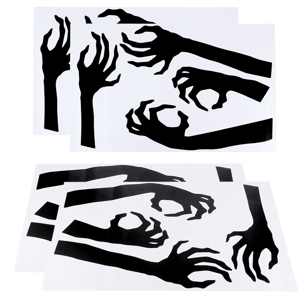 4 Set Horror Halloween Decorative Wall Sticker Decal for Living Room Bedroom view 8