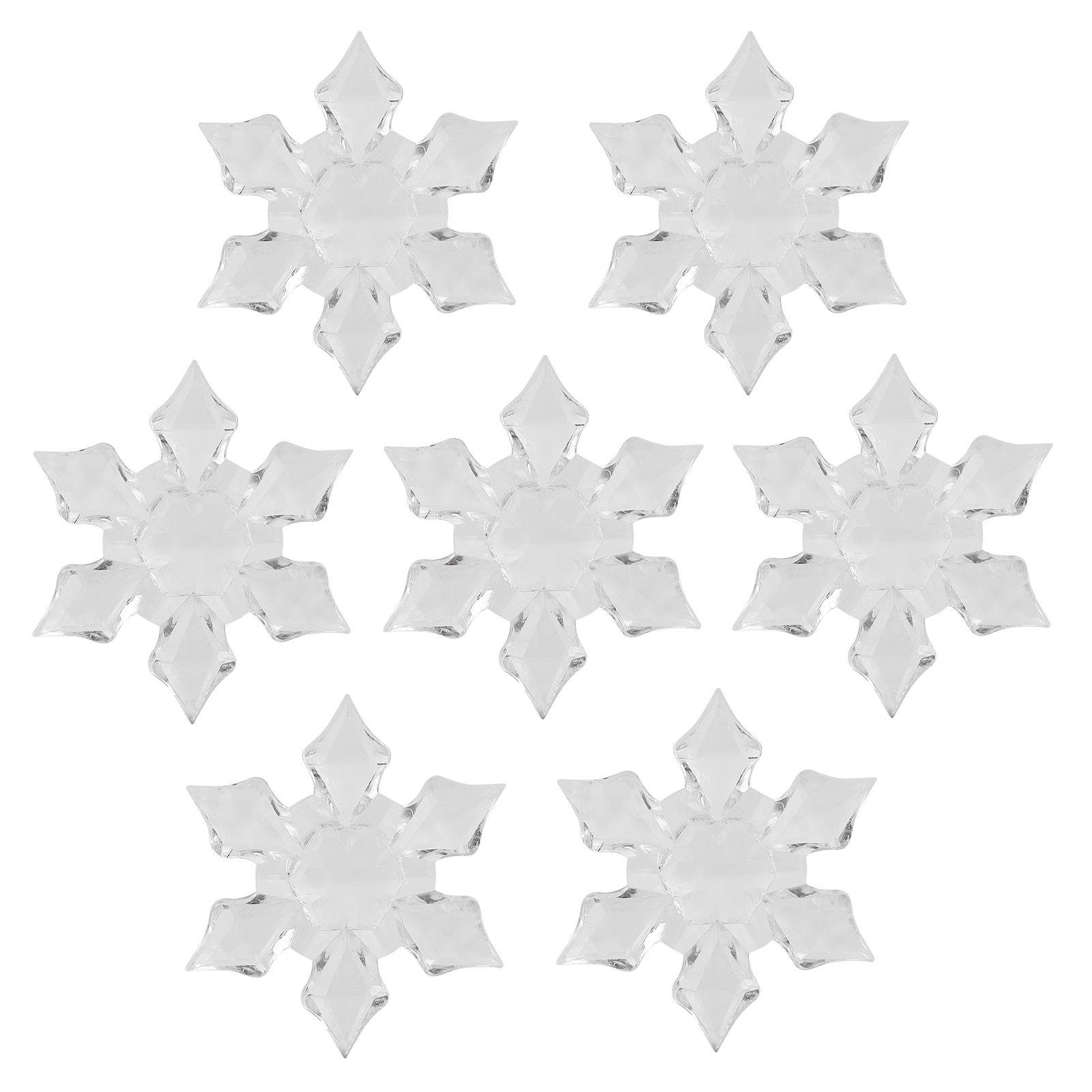 60Pcs 4.5cm Acrylic Christmas Snowflake Decorations Hanging Pendant for Home — image 1
