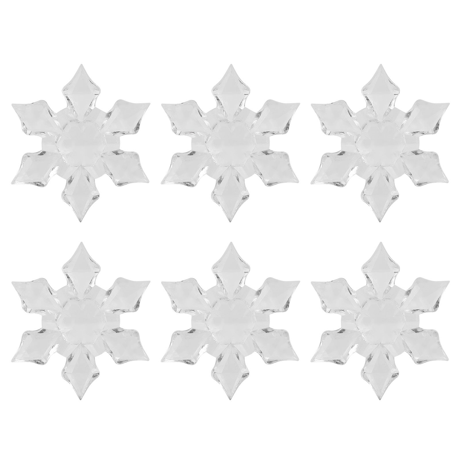60Pcs 4.5cm Acrylic Christmas Snowflake Decorations Hanging Pendant for Home view 3