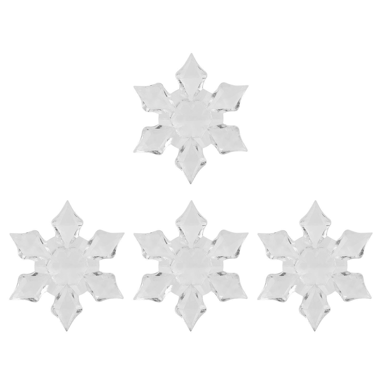 60Pcs 4.5cm Acrylic Christmas Snowflake Decorations Hanging Pendant for Home view 4