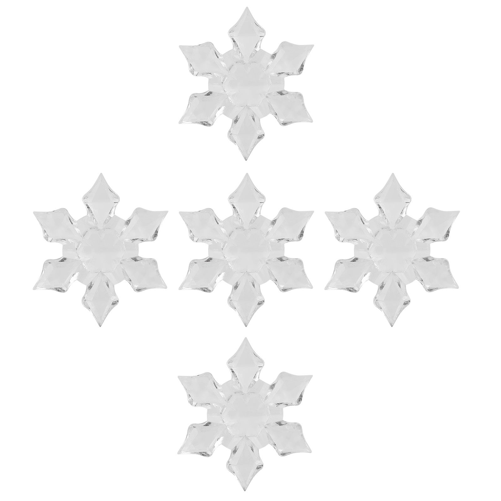 60Pcs 4.5cm Acrylic Christmas Snowflake Decorations Hanging Pendant for Home view 5
