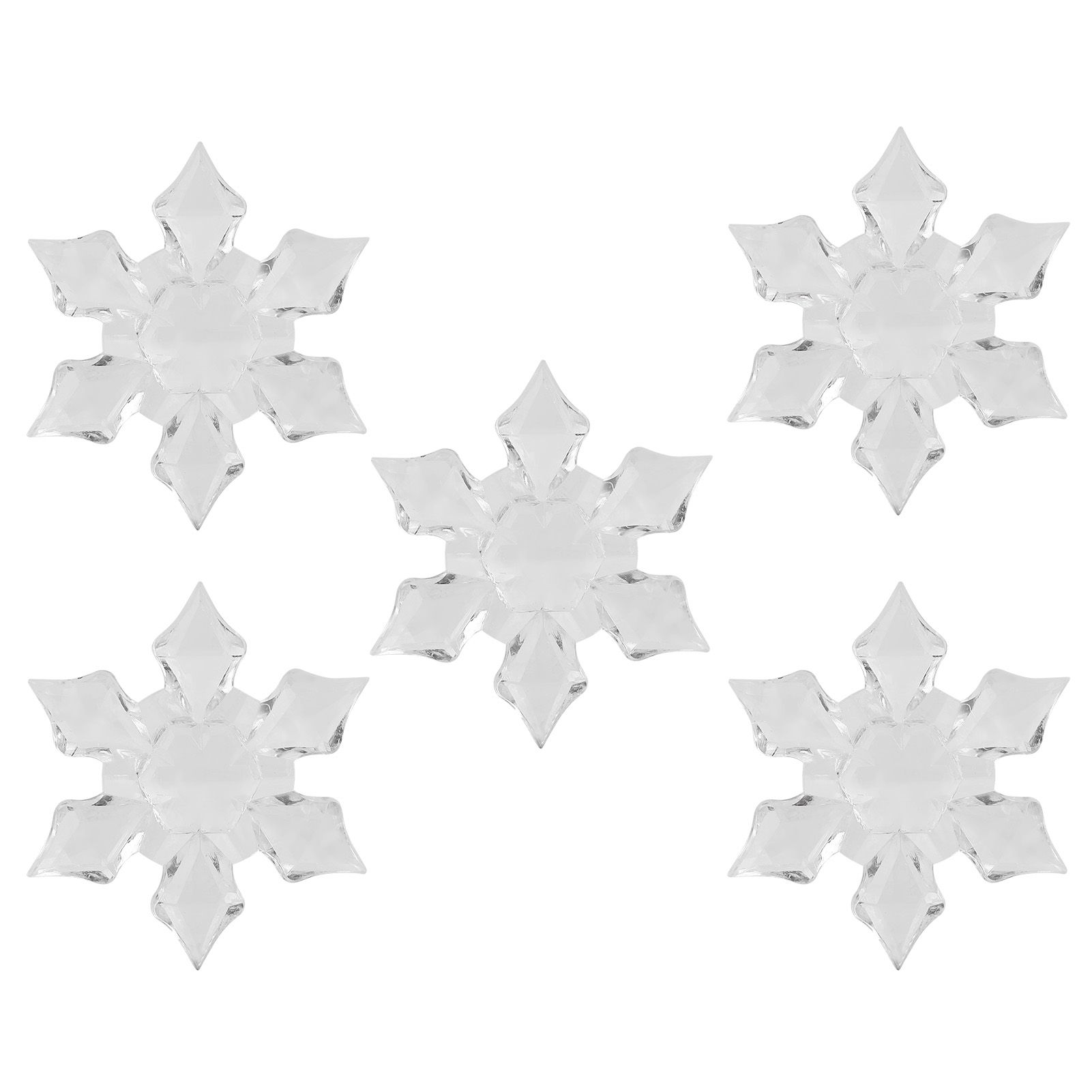 60Pcs 4.5cm Acrylic Christmas Snowflake Decorations Hanging Pendant for Home view 6