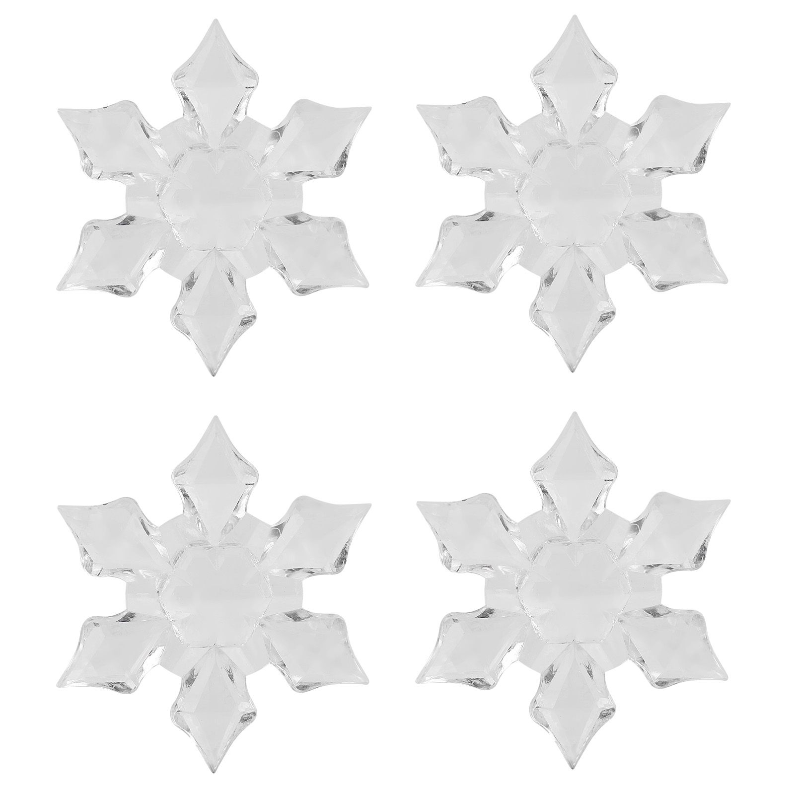 60Pcs 4.5cm Acrylic Christmas Snowflake Decorations Hanging Pendant for Home view 7
