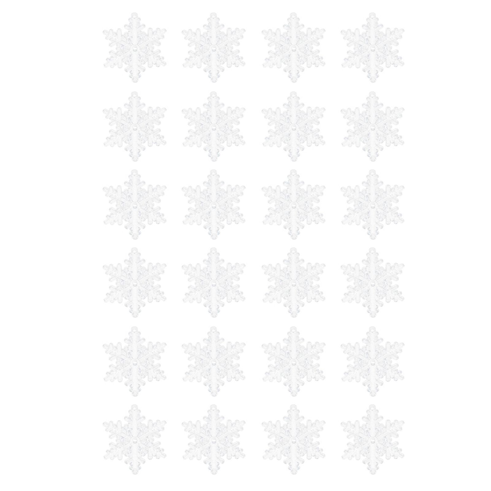 24Pcs 5.5cm Christmas Snowflake Decoration Hanging Ornament for Home Party view 3