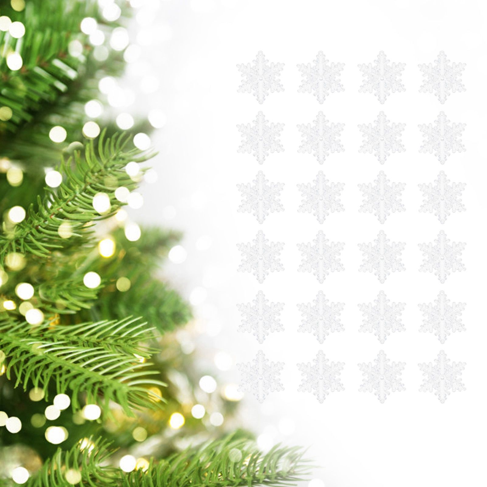 24Pcs 5.5cm Christmas Snowflake Decoration Hanging Ornament for Home Party view 9