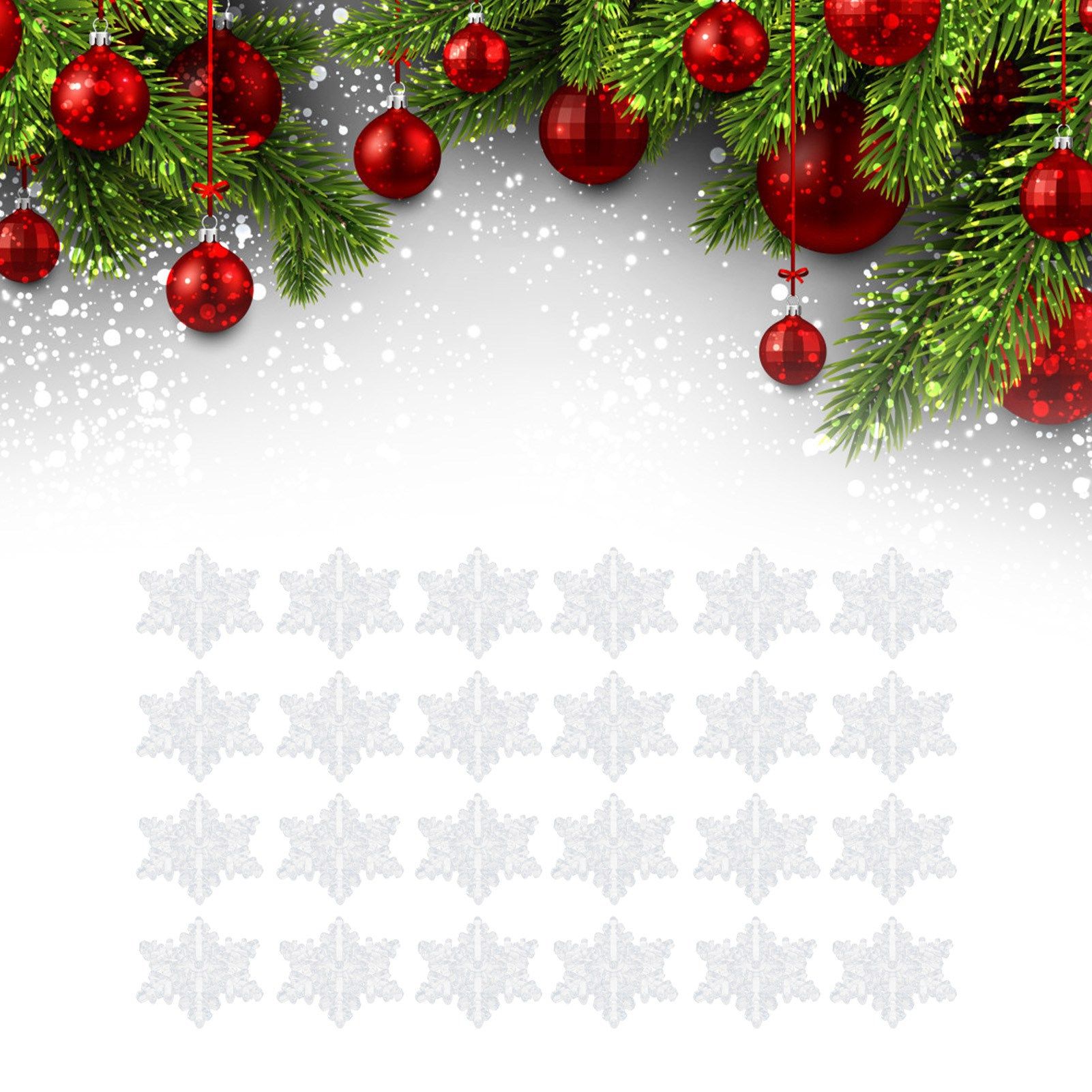 24Pcs 5.5cm Christmas Snowflake Decoration Hanging Ornament for Home Party view 10