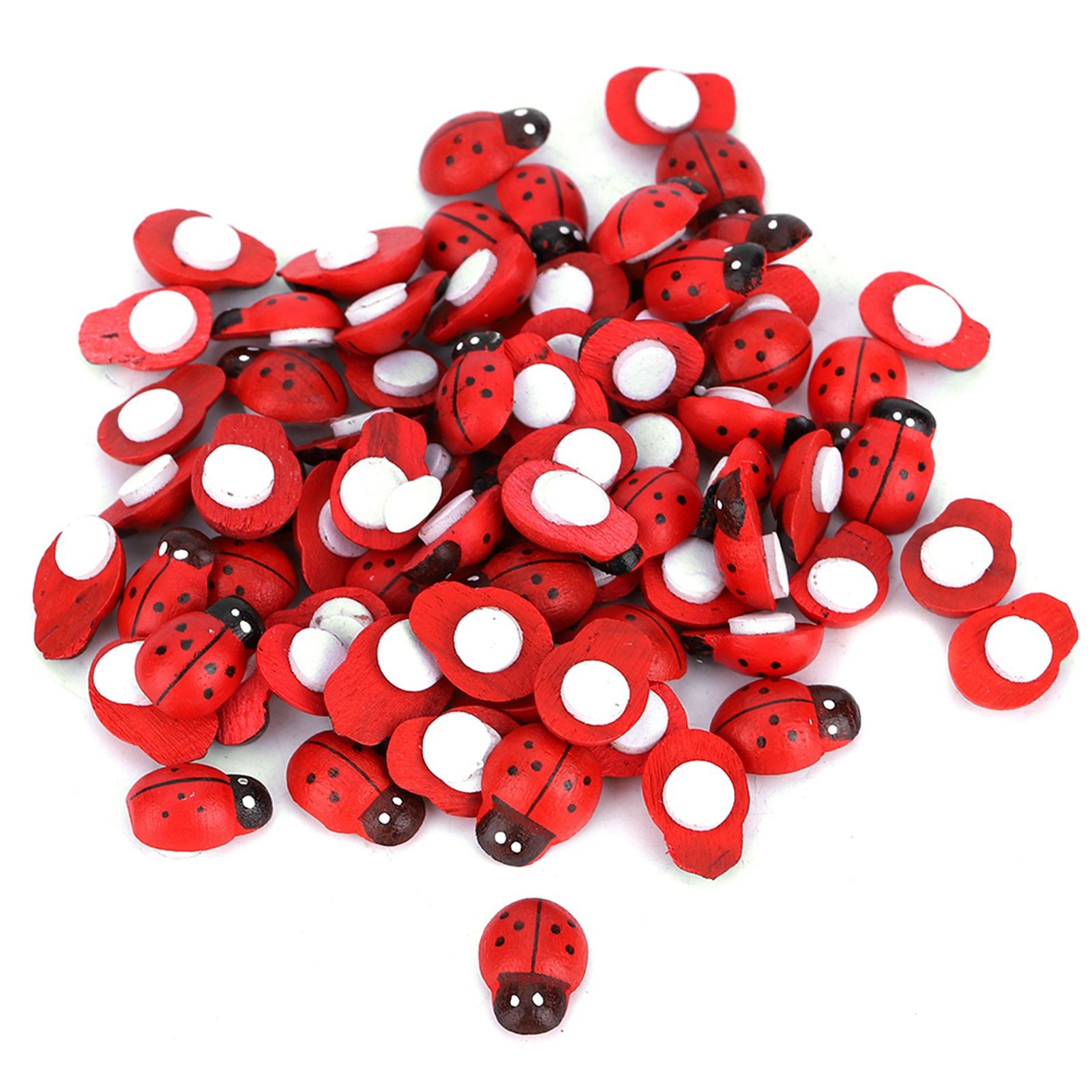 100PCS Small Wooden Insect Stickers Mini Decorative Sticker for Embellishment view 2
