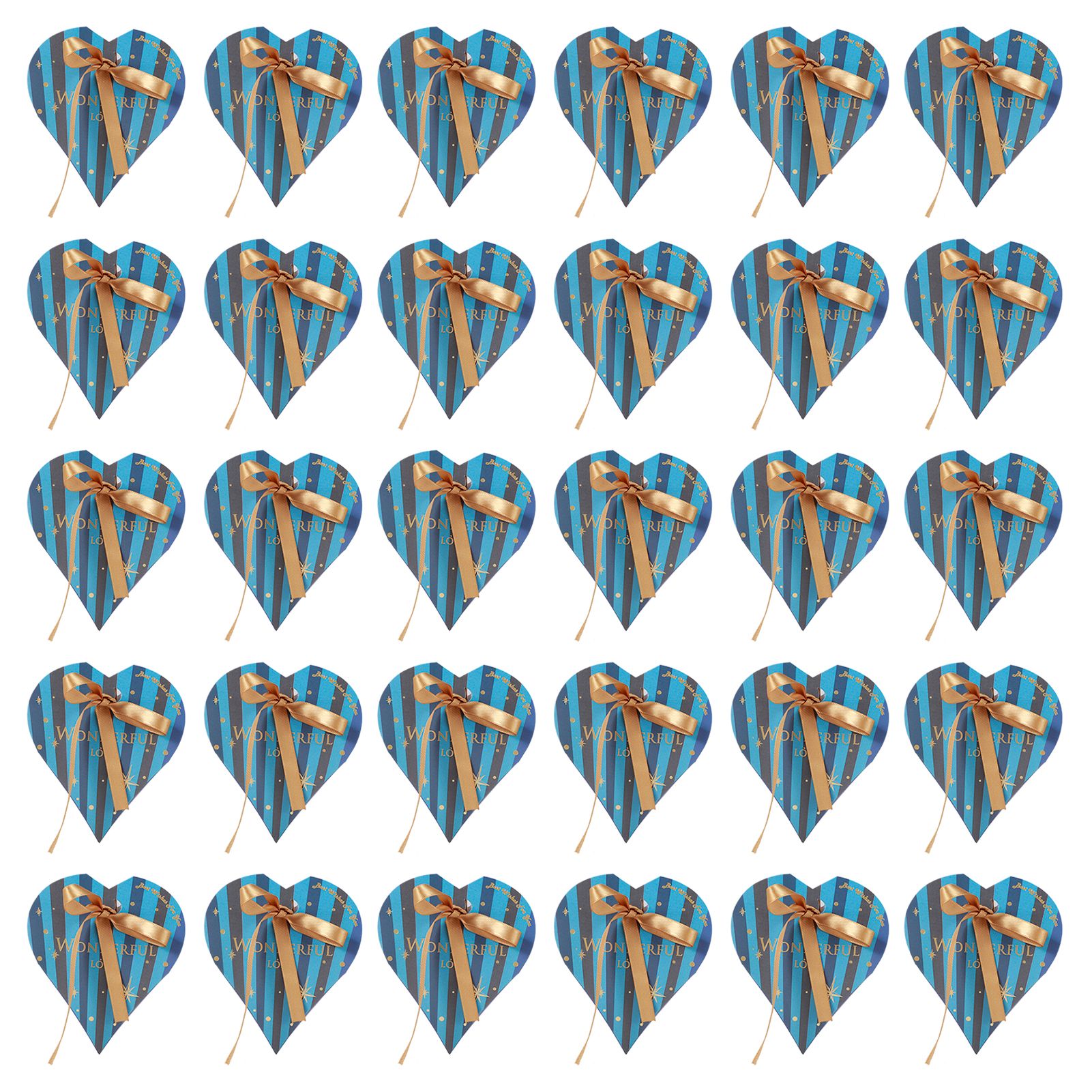 30Pcs HeartShaped Candy Box Gift Bags for Wedding Baby Shower Birthday Party view 2