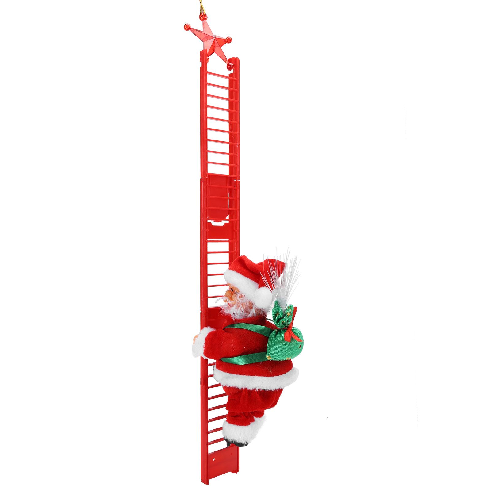 Electric Santa Claus Climbing Ladder Christmas Toy Home Ornament Decoration view 3