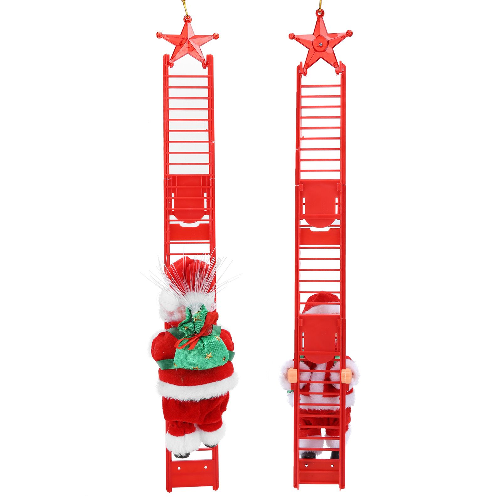 Electric Santa Claus Climbing Ladder Christmas Toy Home Ornament Decoration view 8