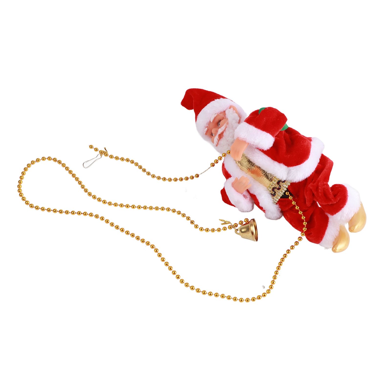 Electric Climbing Santa Claus On Beads Chain Moving Figure Hanging Xmas view 2