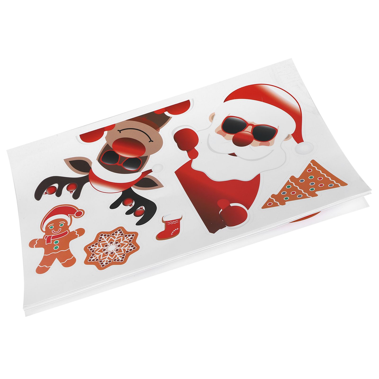 9PCS Santa Claus Snowman Elk Pattern Refrigerator Decals Wall Cup Car view 4
