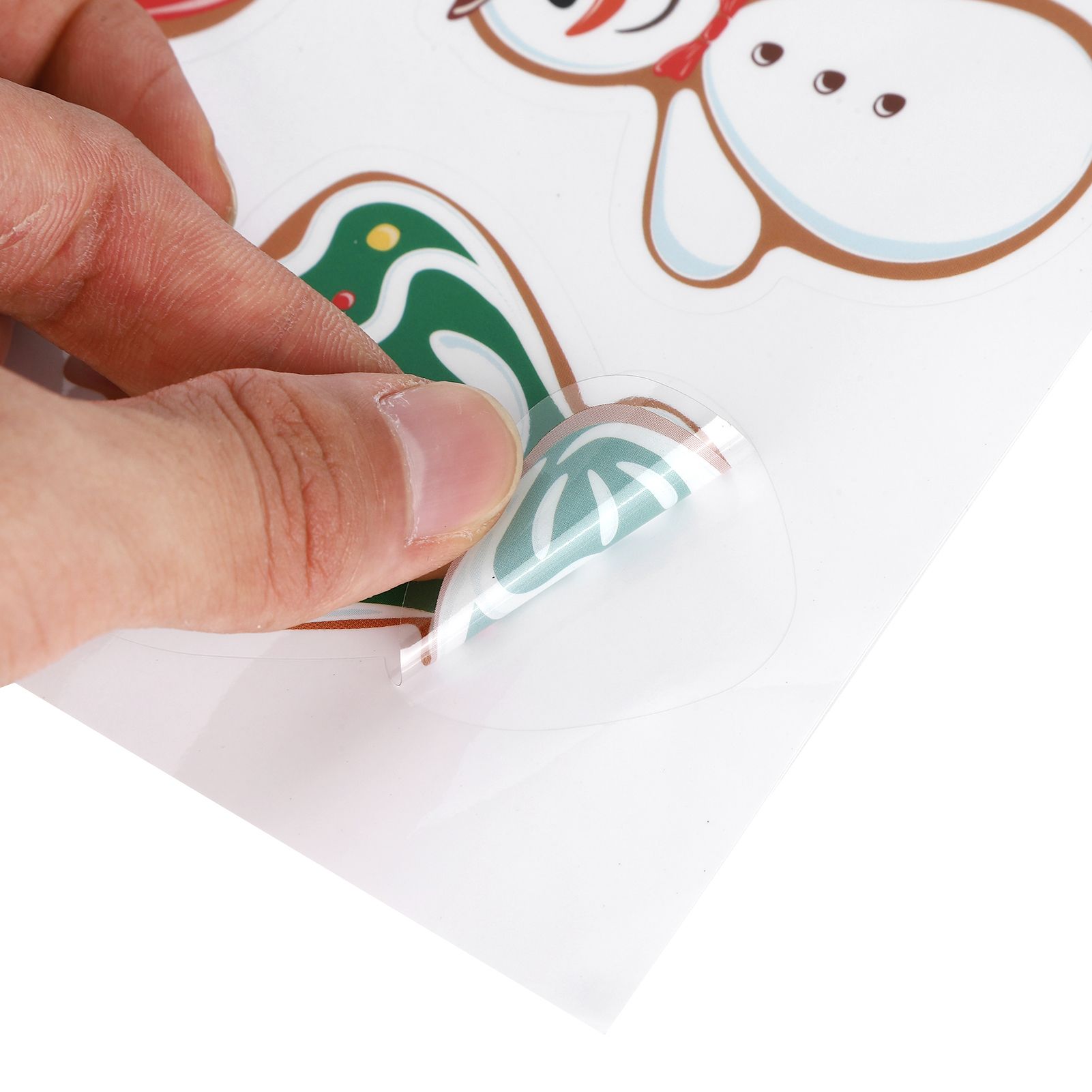 9PCS Santa Claus Snowman Elk Pattern Refrigerator Decals Wall Cup Car view 11
