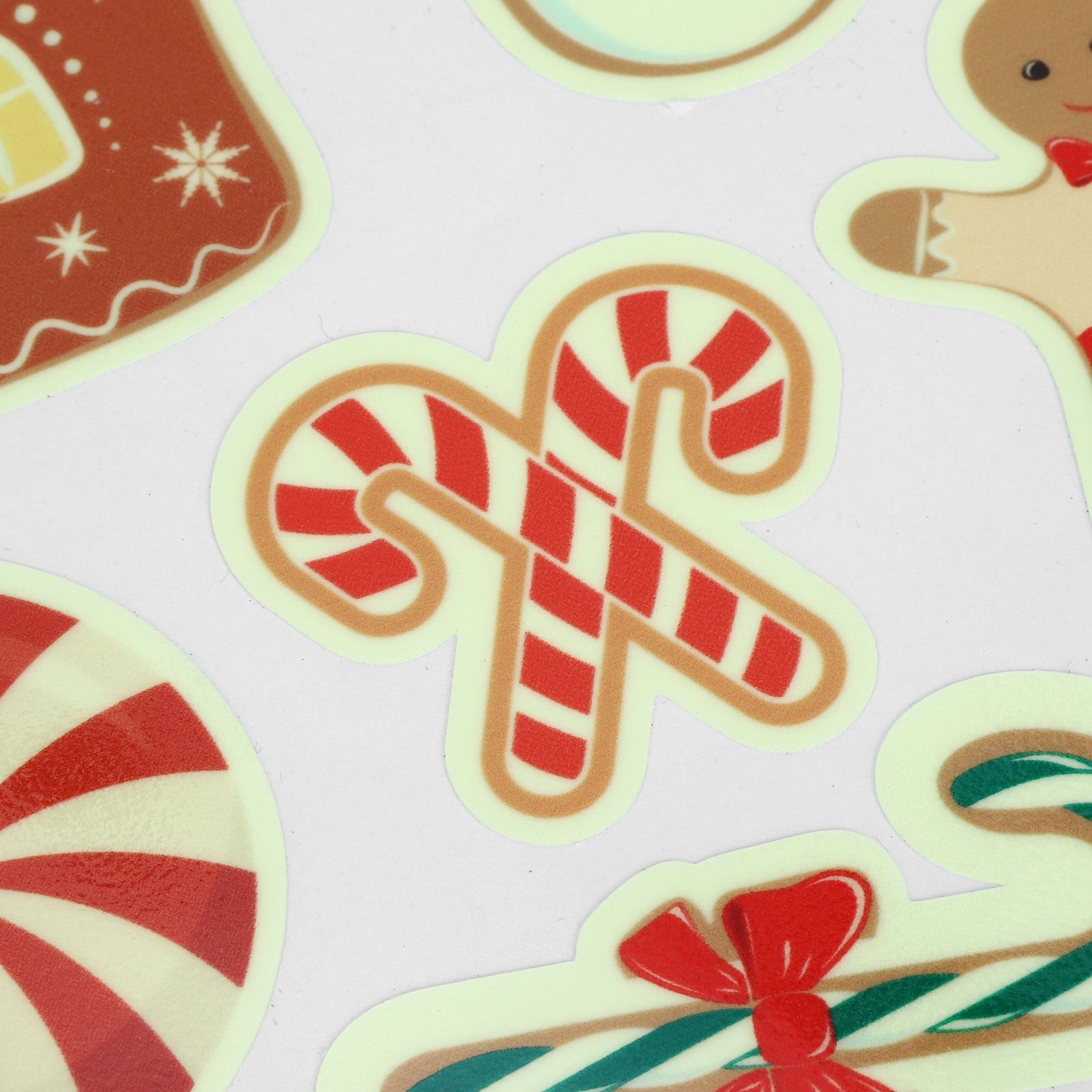 4PCS DIY Luminous Santa Claus Snowman Elk Pattern Decorative Stickers for Wall view 12
