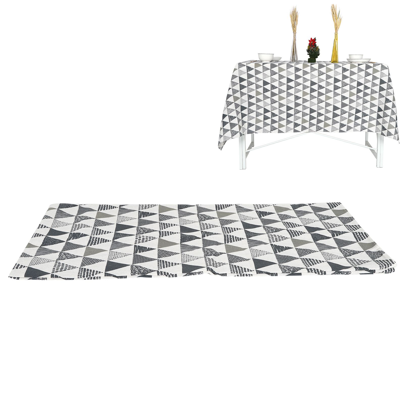 Geometric Tablecloth Cotton Linen Fabric Table Cloth Dining Table Cover view 6