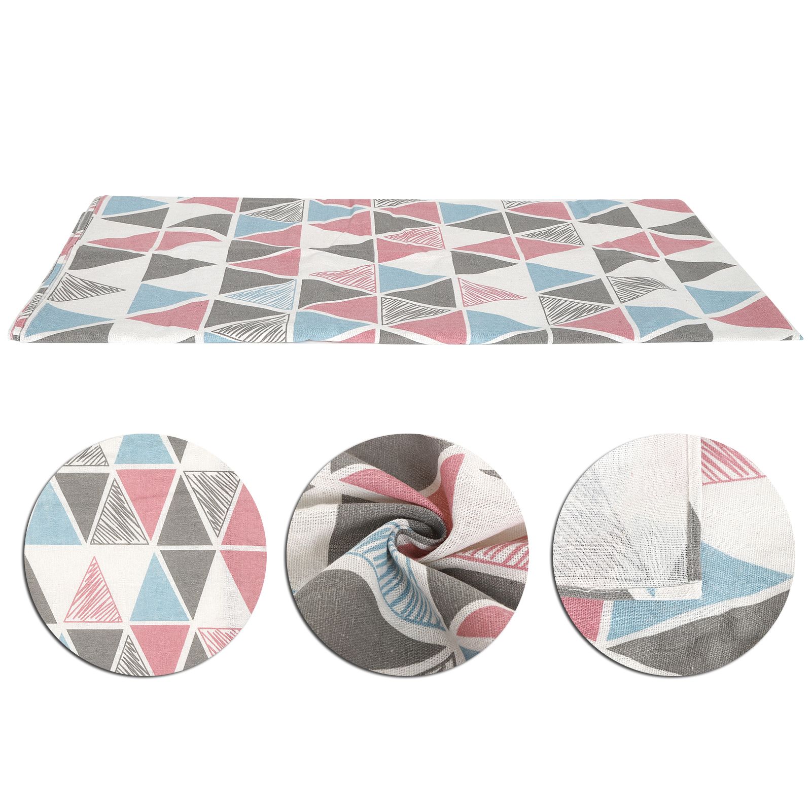 Geometric Tablecloth Cotton Linen Fabric Table Cloth Dining Table Cover view 6