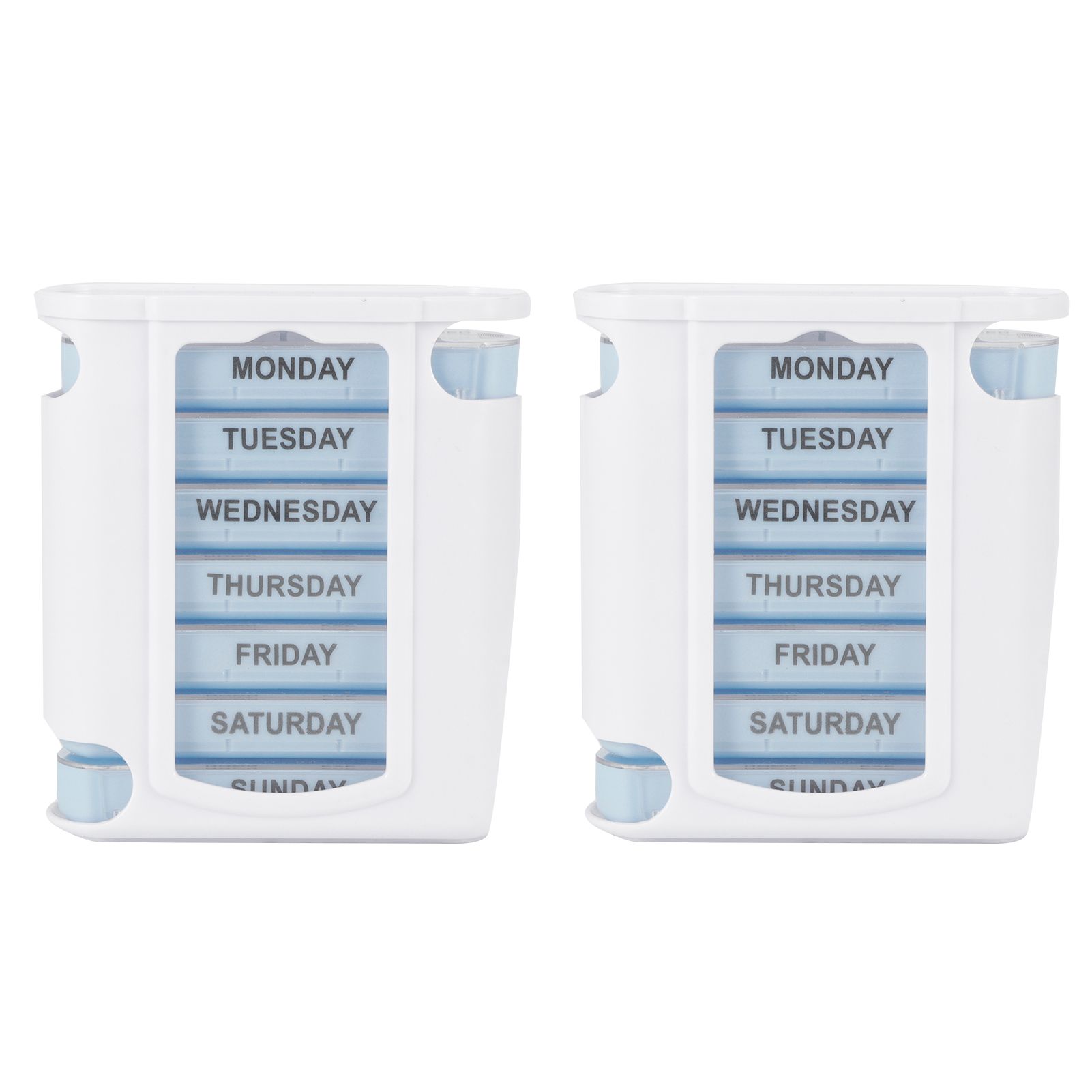 2Set Portable 28 Grids Medicine Storage Box Weekly Tablets Container for Home view 3