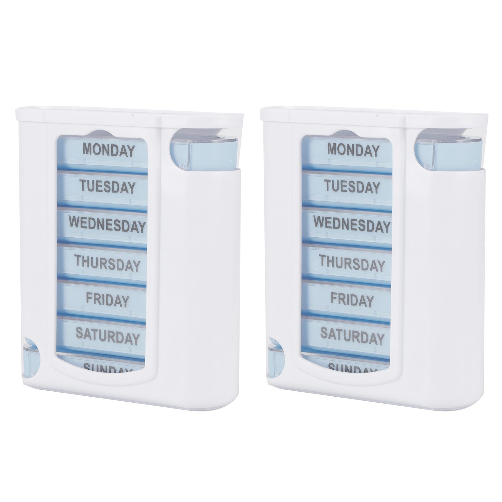 2Set Portable 28 Grids Medicine Storage Box Weekly Tablets Container for Home view 5