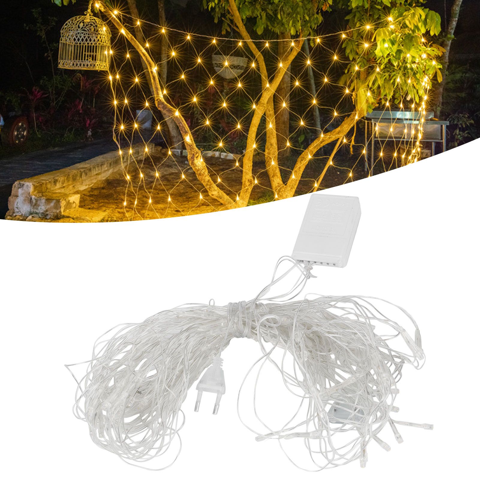 Decorative Light String Net Curtain Lamp 8 Modes for Christmas Wedding Party view 9