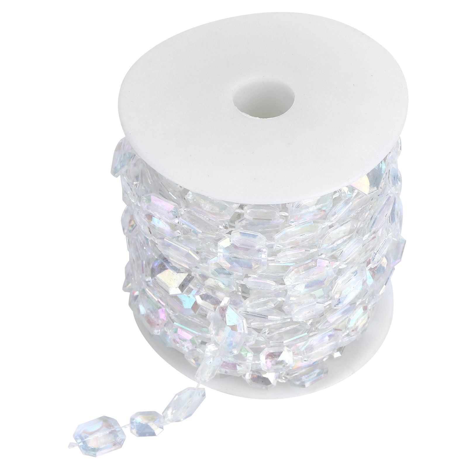 10m Synthetic Bead Garland Rectangle Iridescent Decoration String for Wedding view 2