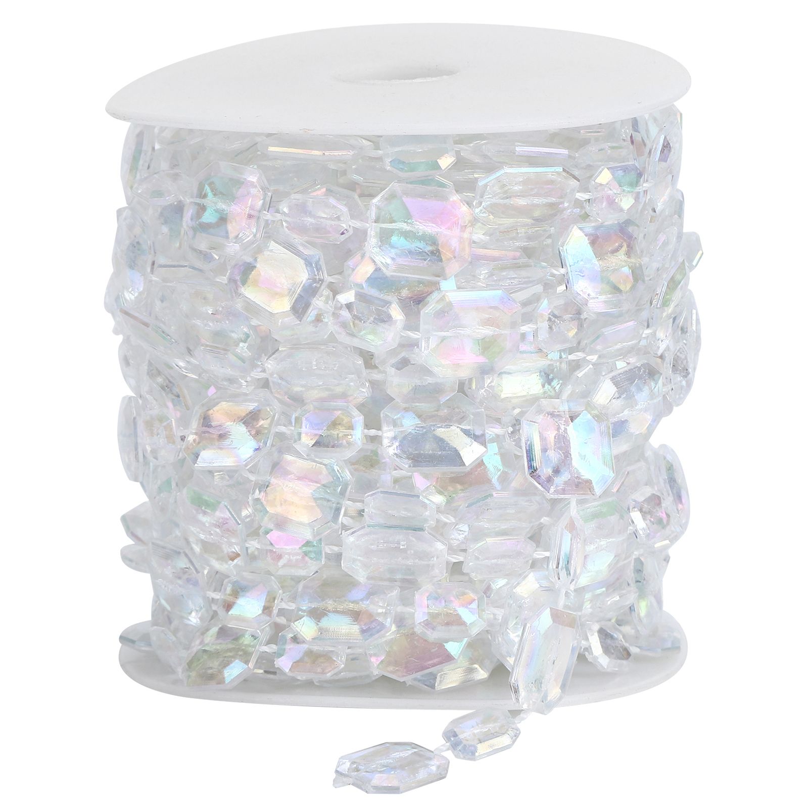 10m Synthetic Bead Garland Rectangle Iridescent Decoration String for Wedding view 3