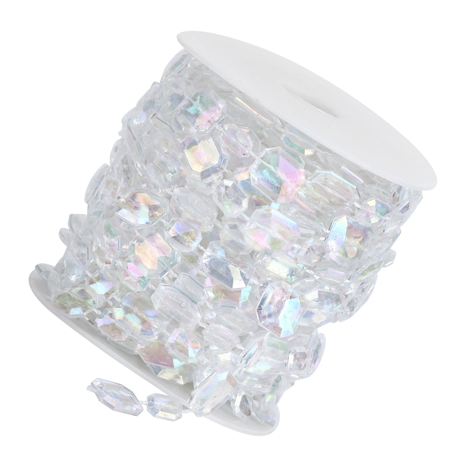 10m Synthetic Bead Garland Rectangle Iridescent Decoration String for Wedding view 6