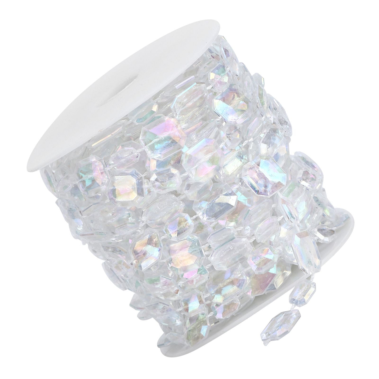 10m Synthetic Bead Garland Rectangle Iridescent Decoration String for Wedding view 7