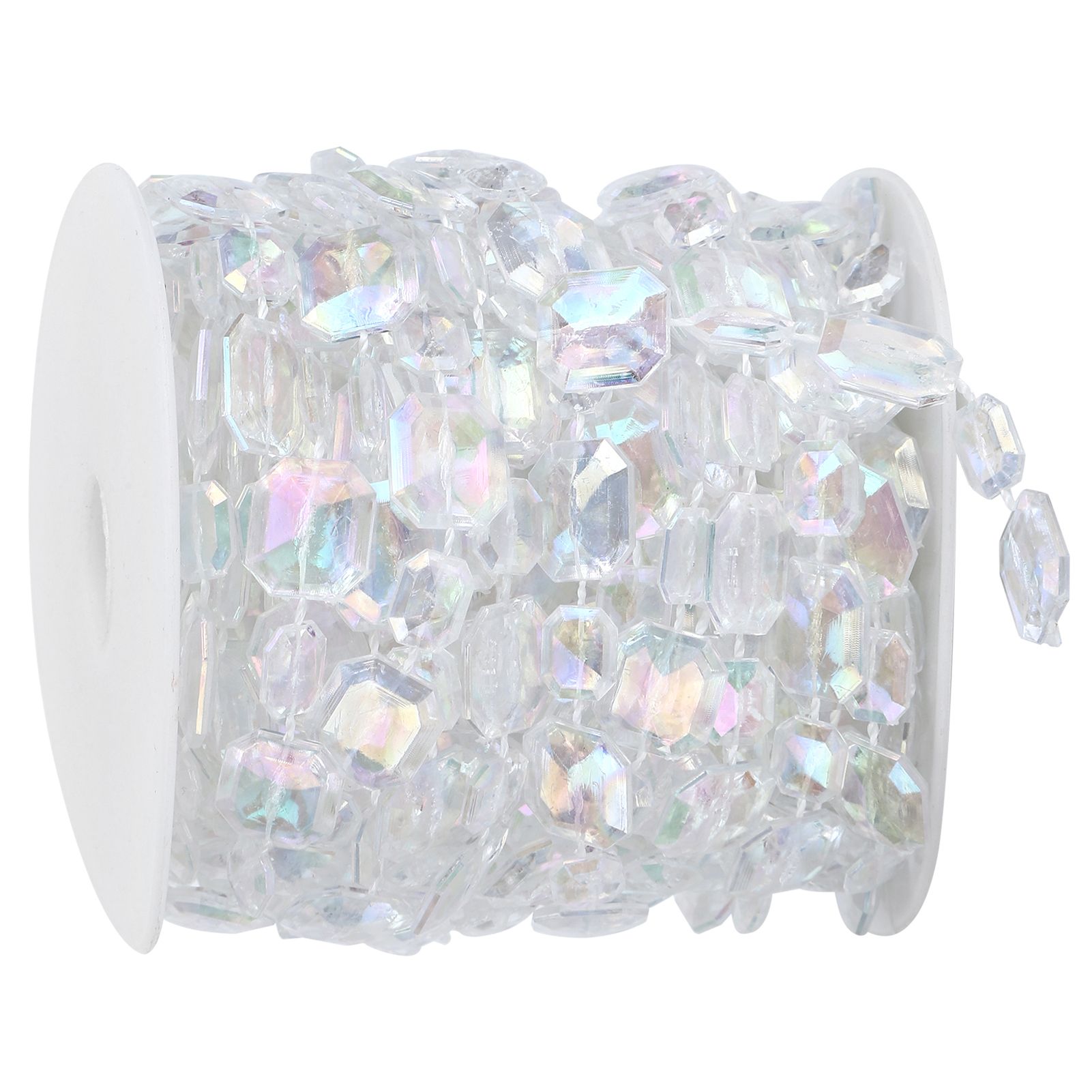 10m Synthetic Bead Garland Rectangle Iridescent Decoration String for Wedding view 8