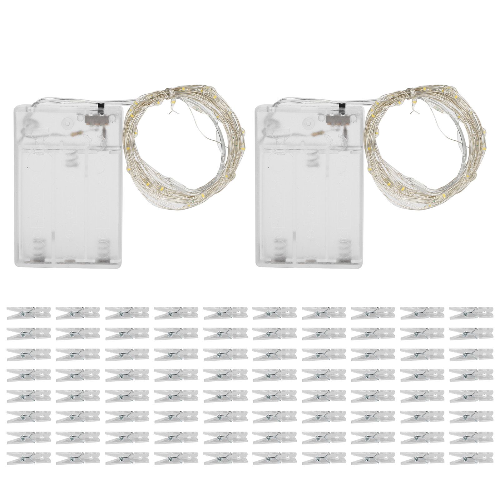 Photo Clip String Lights Christmas Decorative String Lights with 80 Clips for view 2