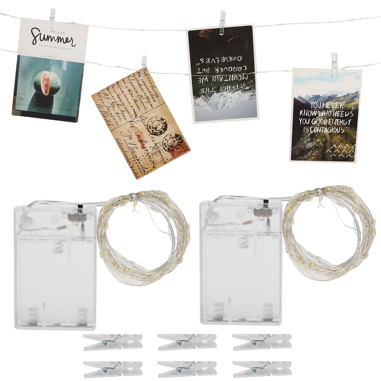 Photo Clip String Lights Christmas Decorative String Lights with 80 Clips for view 9