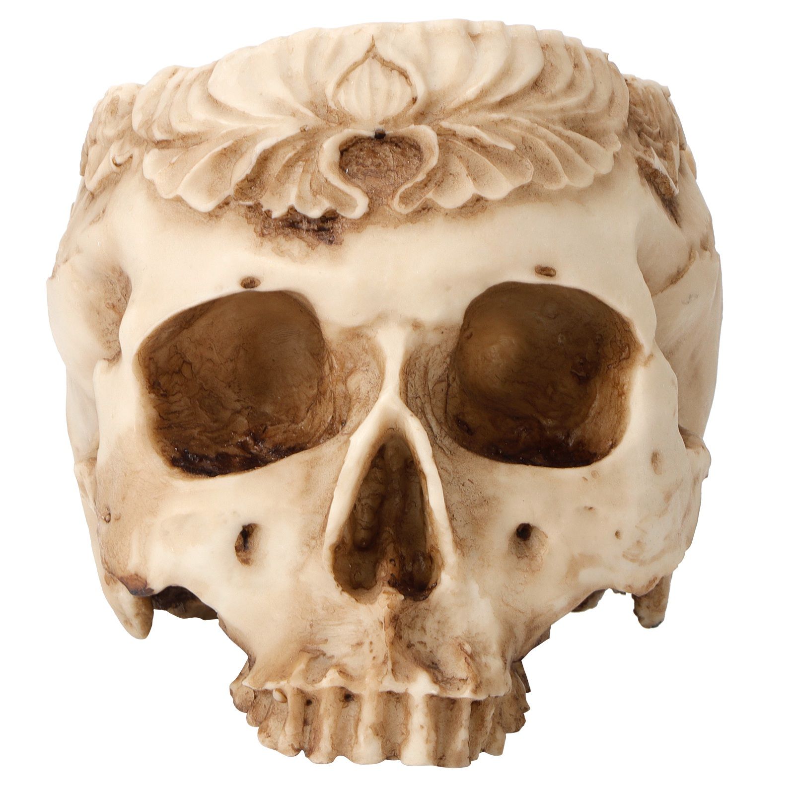 Skull Flower Pot Planters Resin Craftworks Personalized Home Furnishings Bar view 2