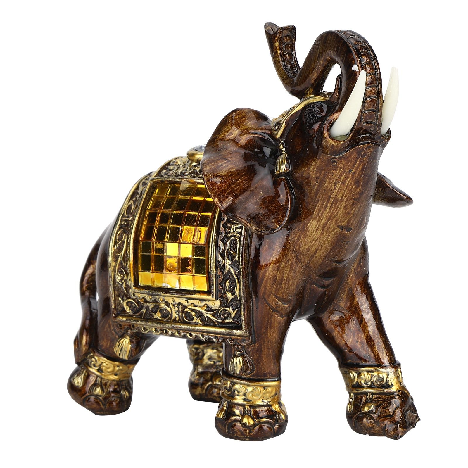 Elephant Statues Artistic Home Figurines Decoration Resin Crafts Lucky Animals view 2
