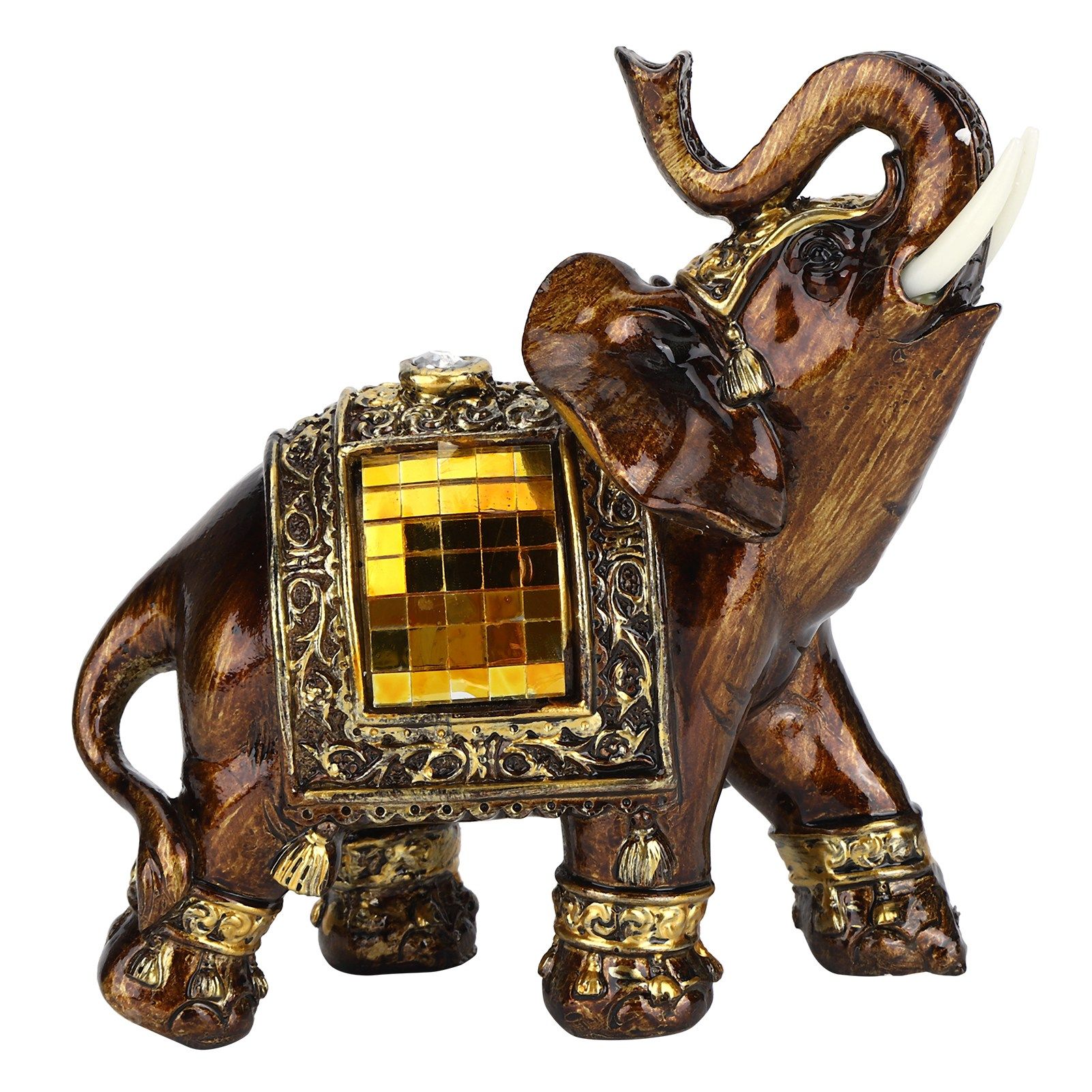 Elephant Statues Artistic Home Figurines Decoration Resin Crafts Lucky Animals view 3