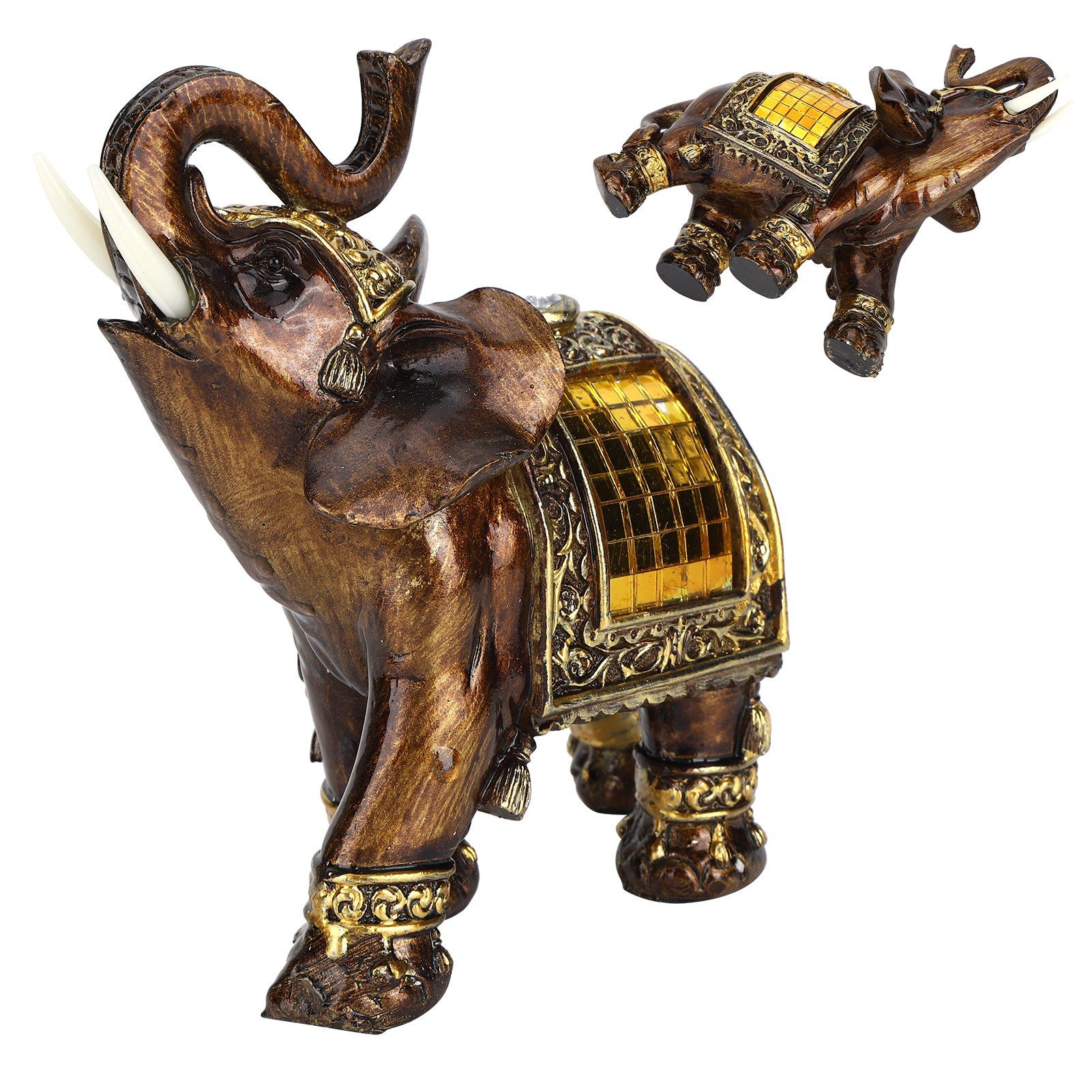 Elephant Statues Artistic Home Figurines Decoration Resin Crafts Lucky Animals view 7
