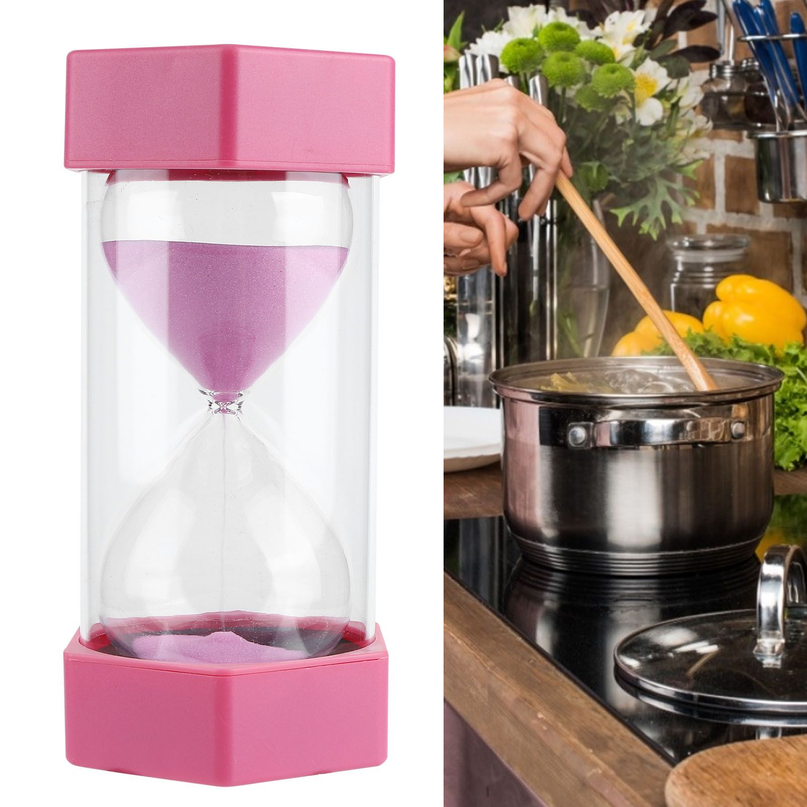 Hexagonal Hourglass Sand Timer 30 Minutes Timer Clock for Classroom Home view 10