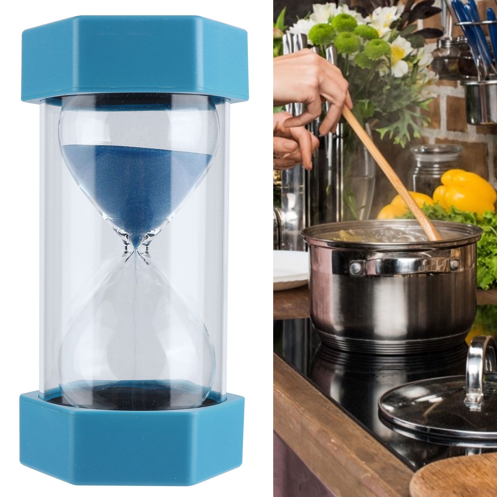 Hexagonal Hourglass Sand Timer 30 Minutes Timer Clock for Classroom Home view 10
