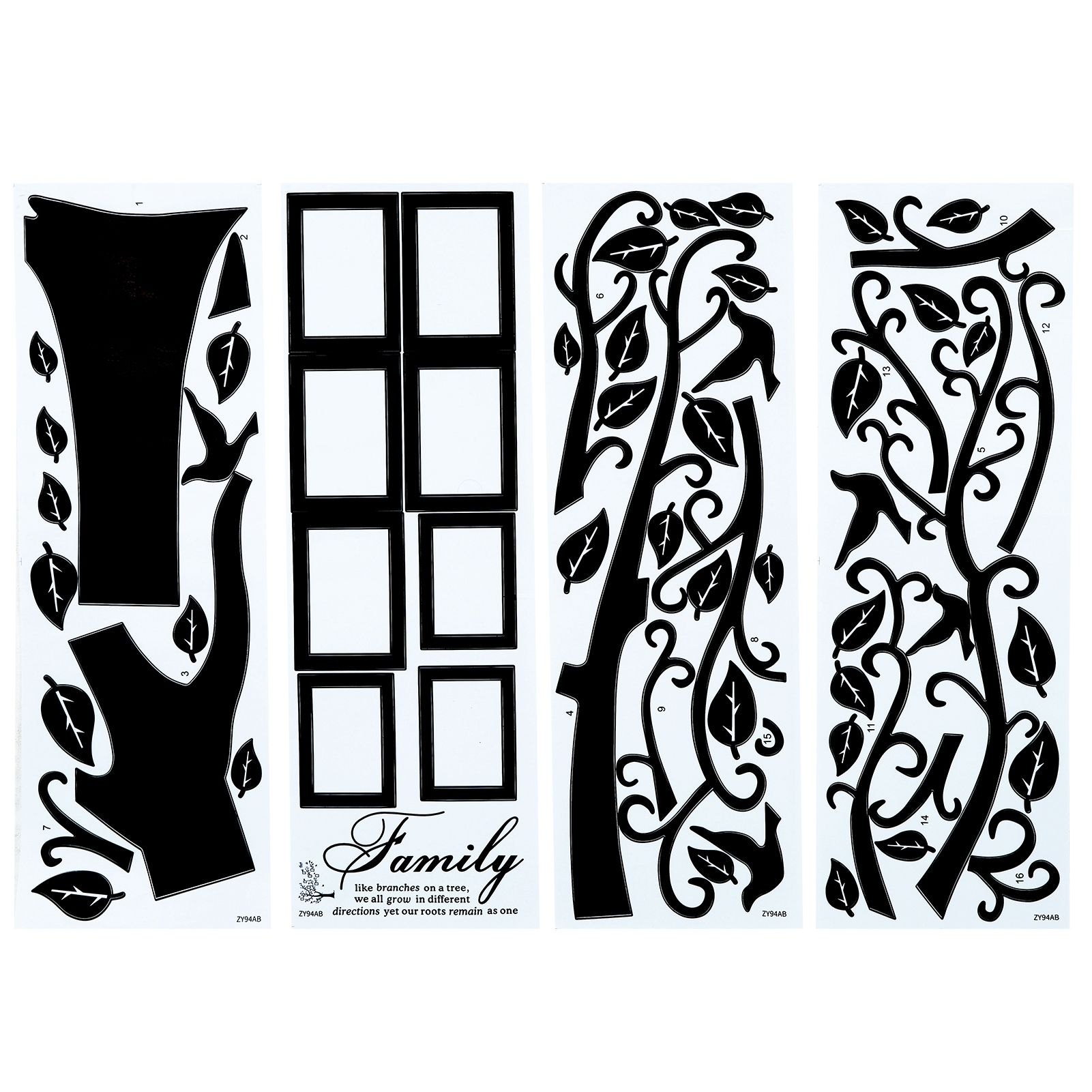DIY Family Photo Frame Tree Wall Sticker Home Decor Living Room Bedroom Home view 2