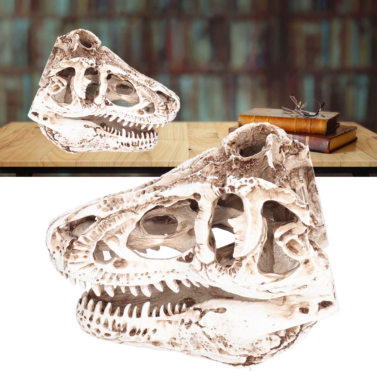 Resin Dinosaur Skull Ornament Decorative Supplies for Christmas Holidays Bars view 10