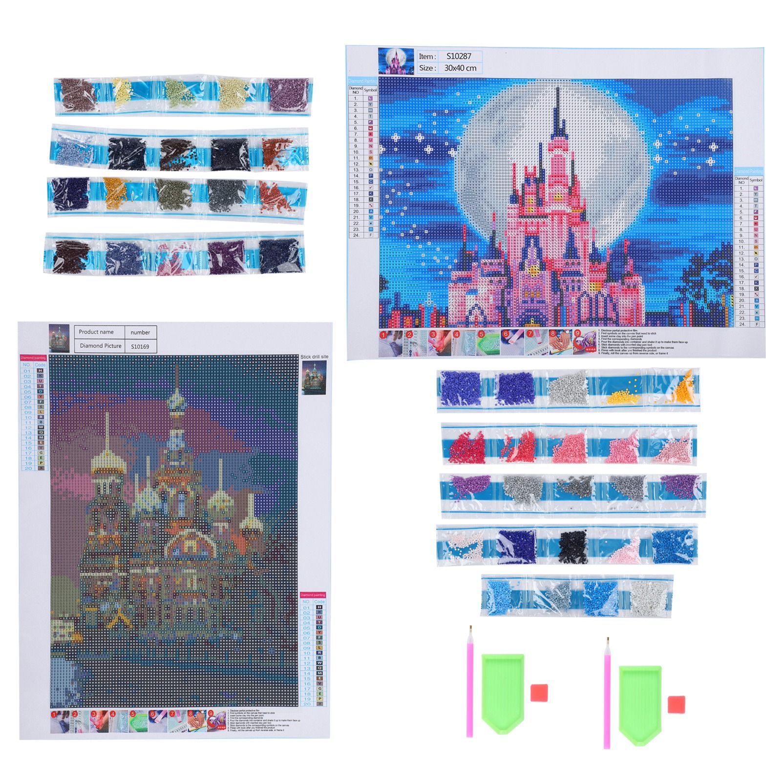 DIY Diamond Painting Kit Castle Embroidery Arts Craft Picture for Home Wall Decor view 7
