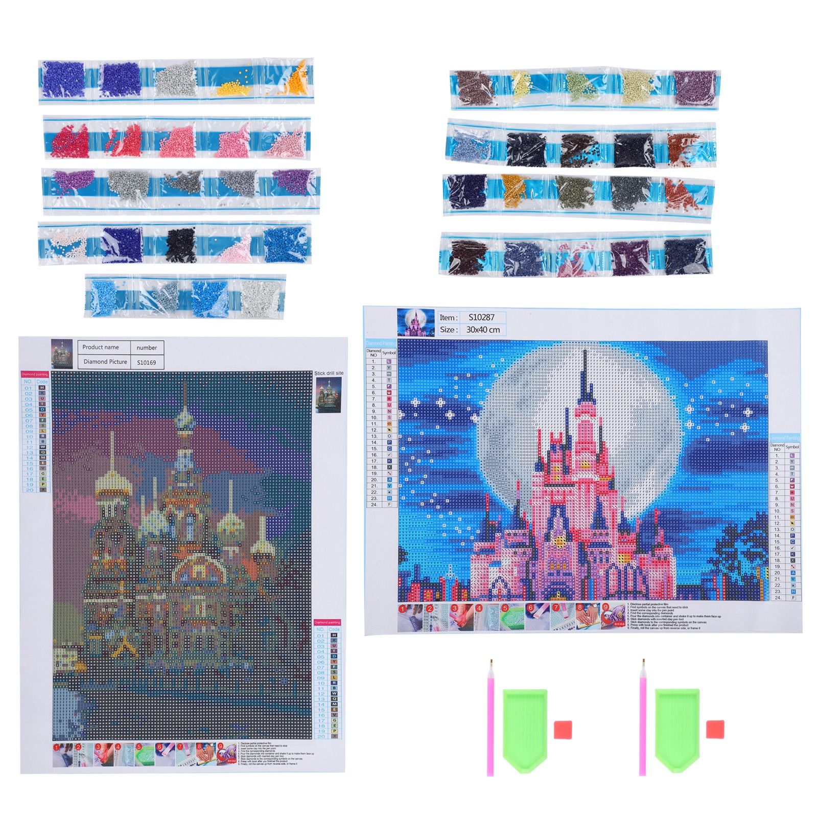 DIY Diamond Painting Kit Castle Embroidery Arts Craft Picture for Home Wall Decor view 8