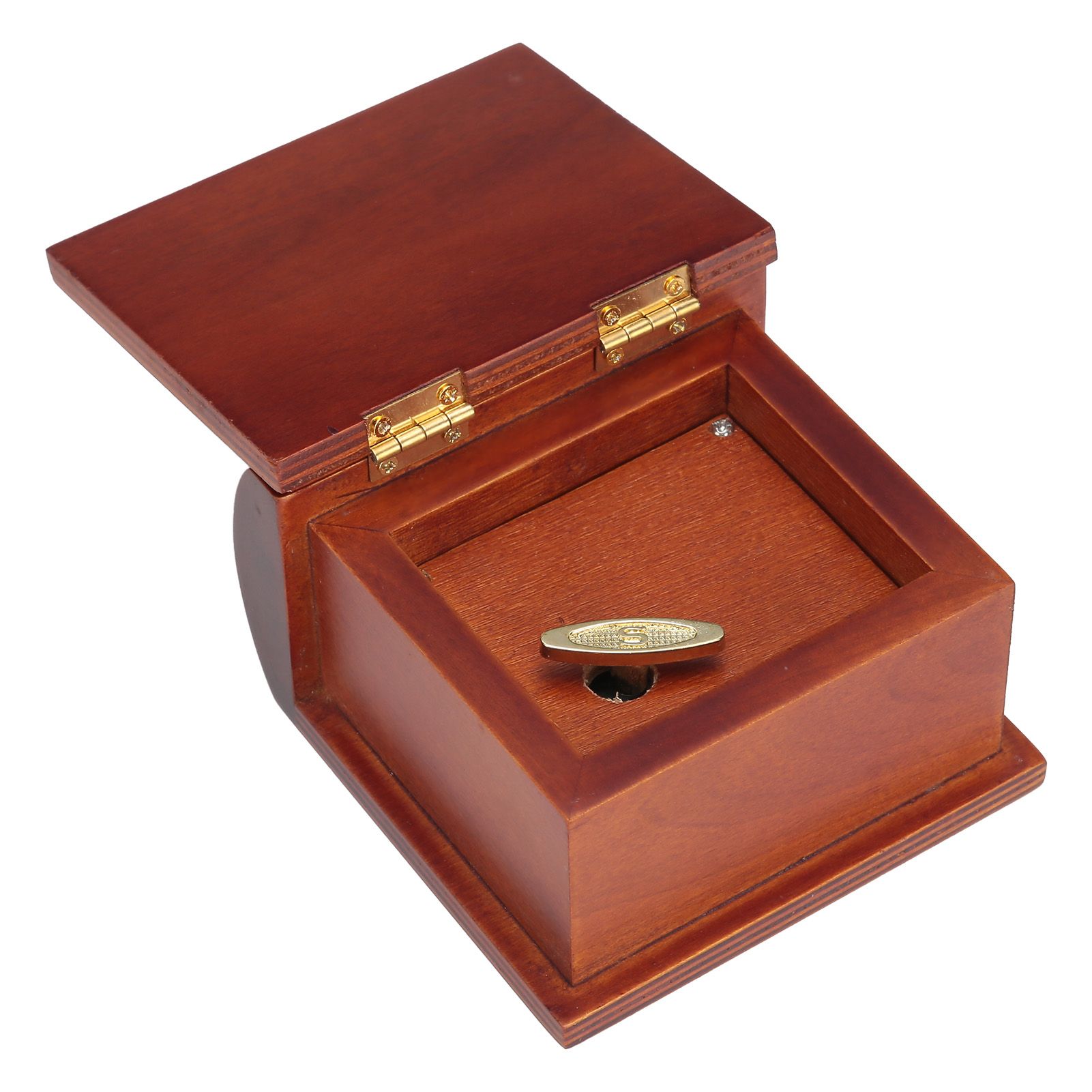 Wood Book Shaped Music Box Mini Clockwork WindUp Music Box Gifts Home Decoration view 3