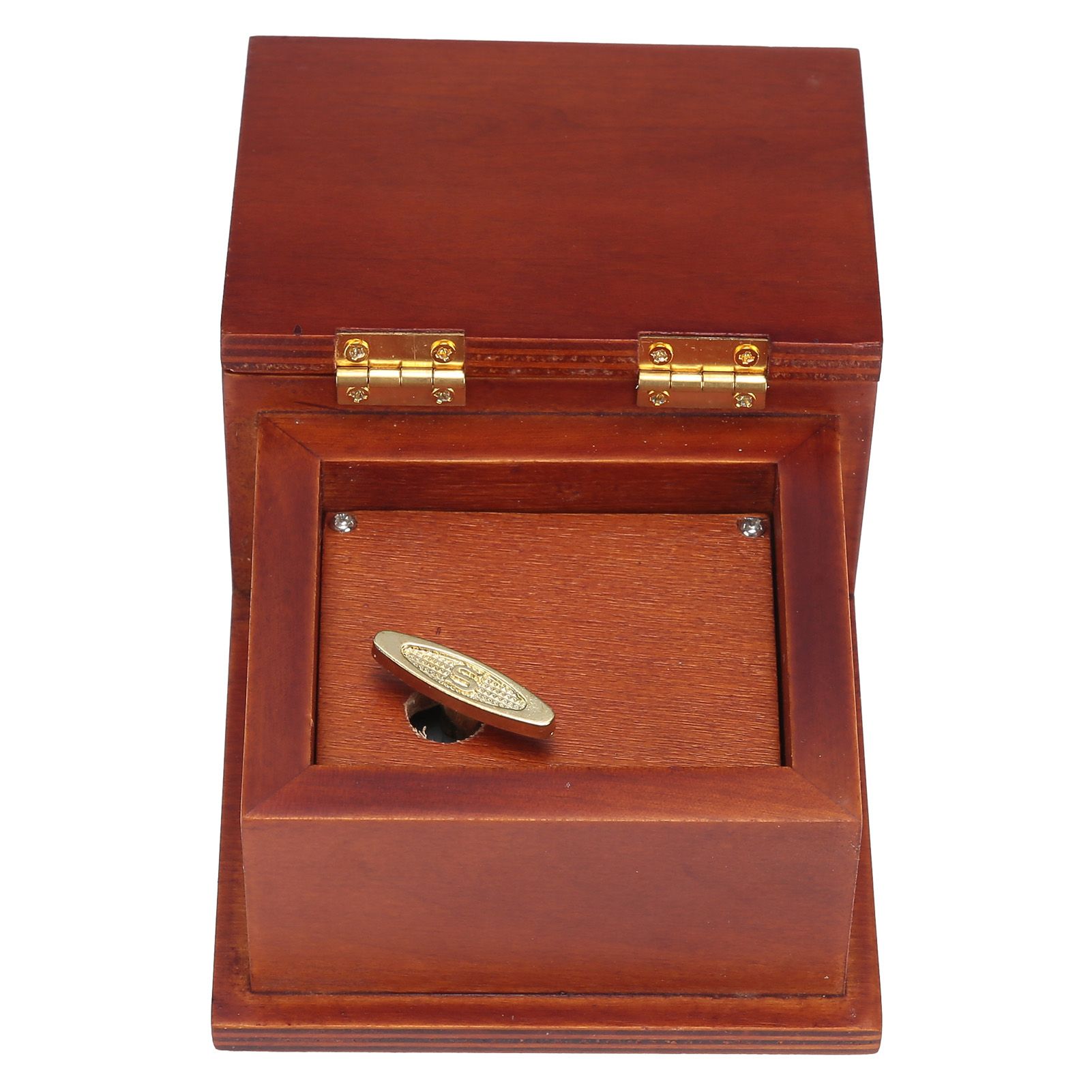 Wood Book Shaped Music Box Mini Clockwork WindUp Music Box Gifts Home Decoration view 4