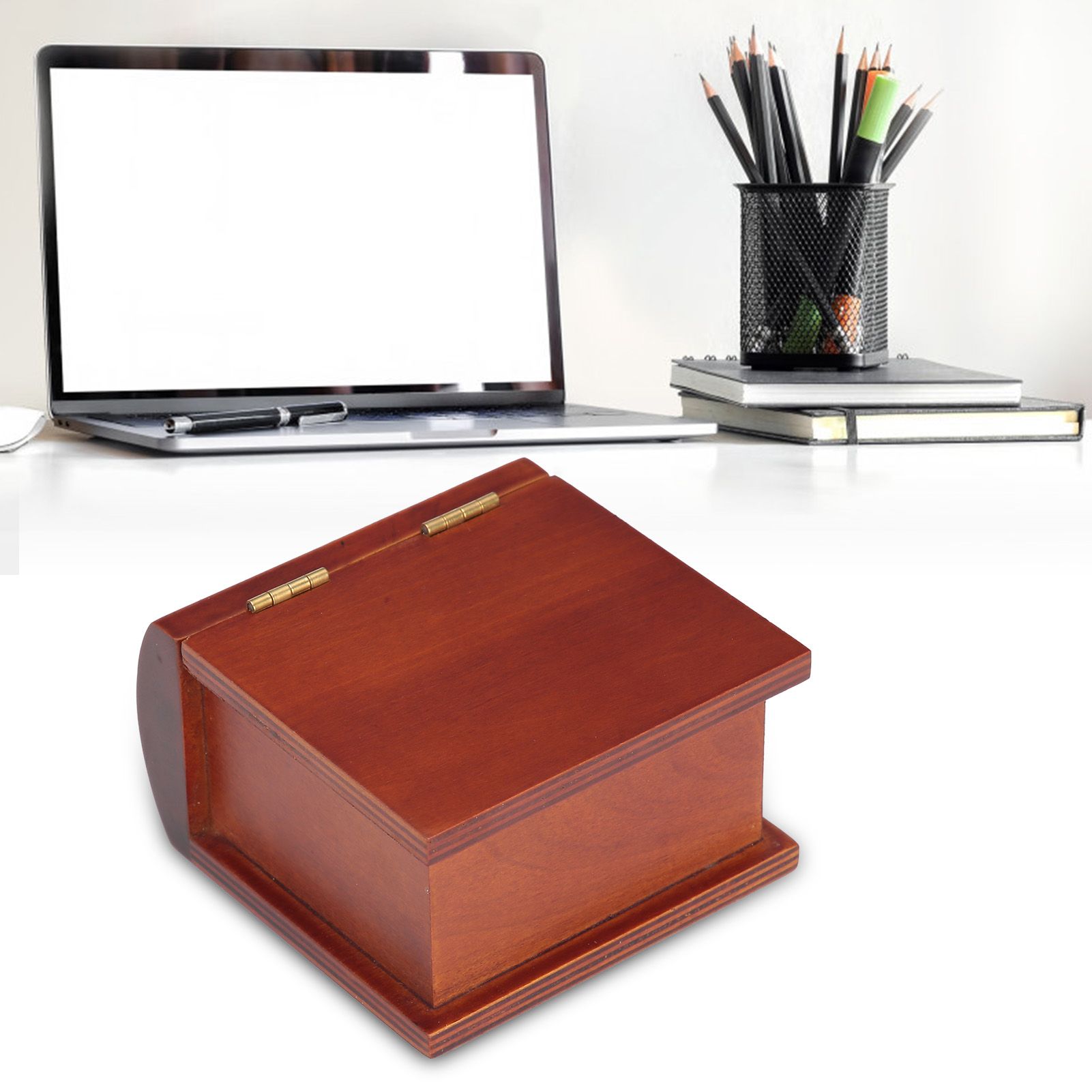 Wood Book Shaped Music Box Mini Clockwork WindUp Music Box Gifts Home Decoration view 9