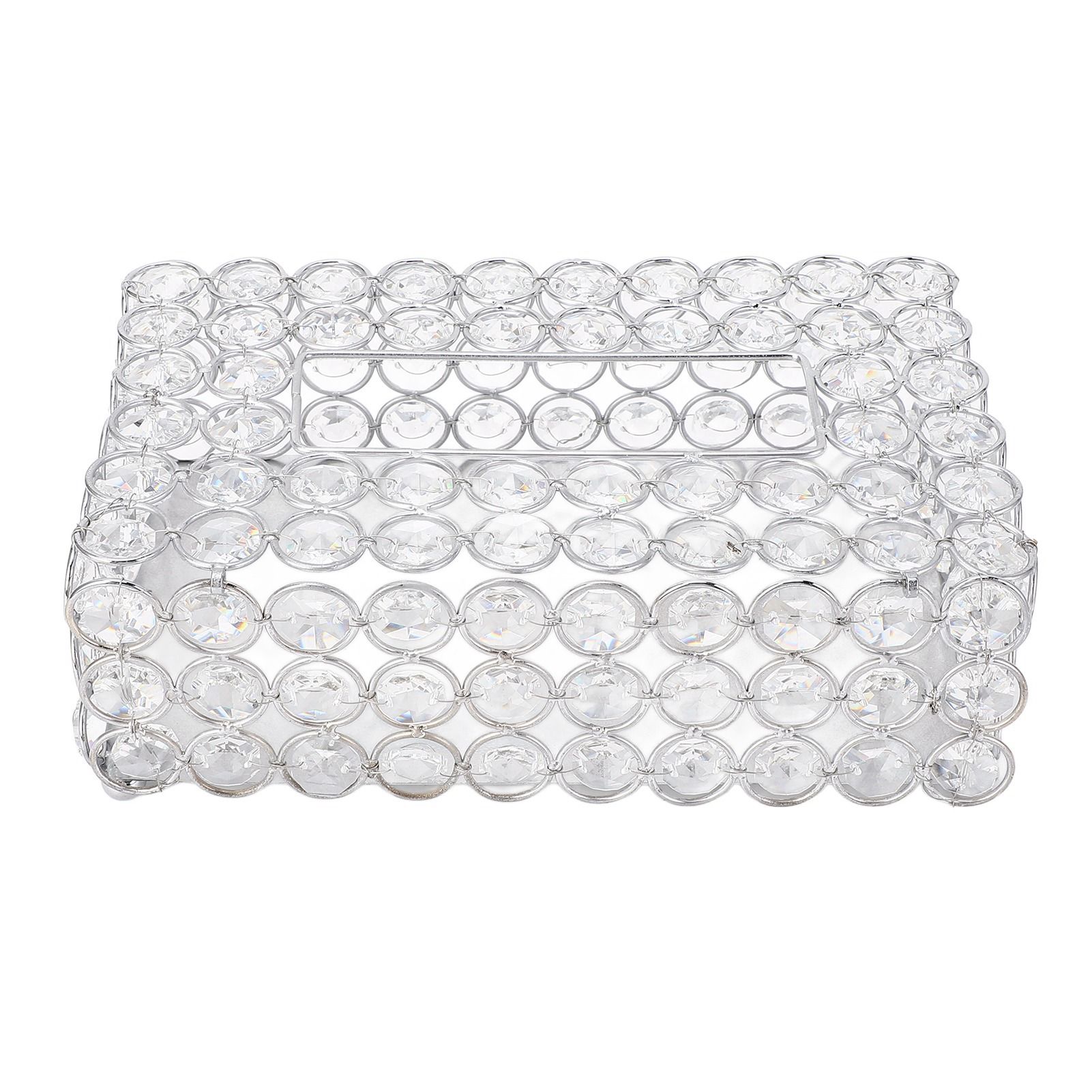 Crystal Tissue Box Paper Rack Office Table Accessories Tissue Case Holder view 2