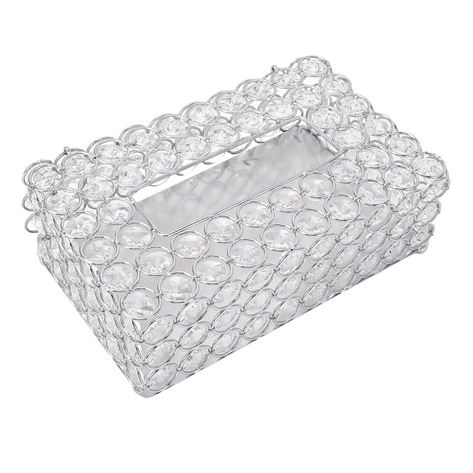 Crystal Tissue Box Paper Rack Office Table Accessories Tissue Case Holder view 3